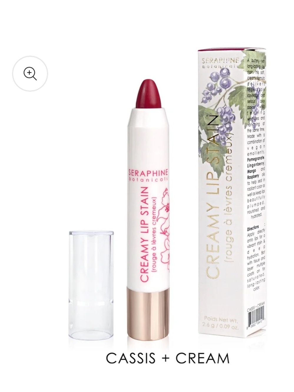 Creamy Lip Stain — Cassis + Cream
